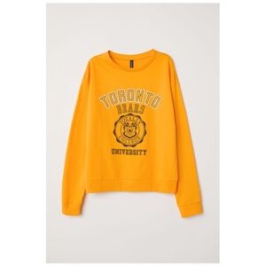 HM Yellow Toronto Printed Sweatshirt M